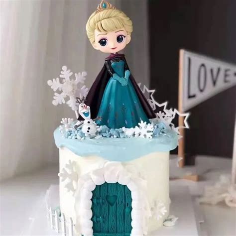 Saleee Cake Topper Elsa Frozen Figurin Elsa Frozen Bendera Merah Putih