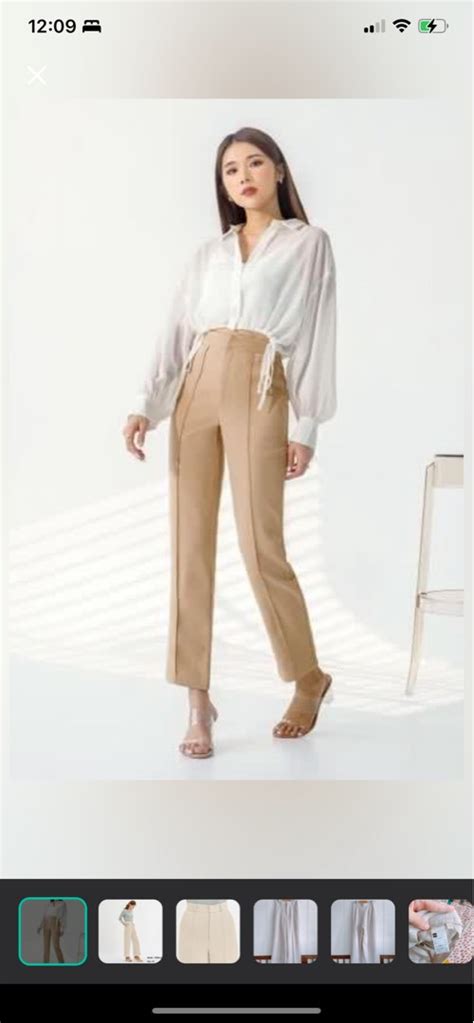 Uniqlo GU Nude Slit Pants Women S Fashion Bottoms Jeans Leggings On Carousell