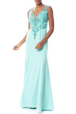 Dress Go Vestido Longo Crepe Nude Dg Marketplace De Vestidos Moda Beleza Bem