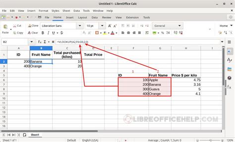 Lookup And Reference Functions In LibreOffice Calc