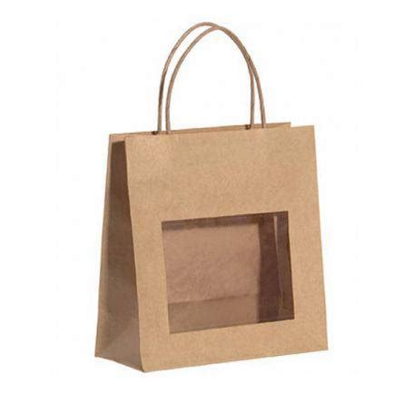 Sac Cabas Kraft Fen Tre Poign E Vente Emporter Emballagefut