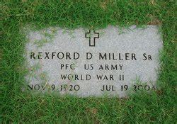 Rexford D Rex Miller Sr 1920 2004 Mémorial Find a Grave