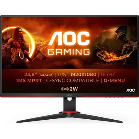 Монитор AOC 24G2SPU 23.8 FHD IPS 165Hz Black-Red — купить в интернет ...