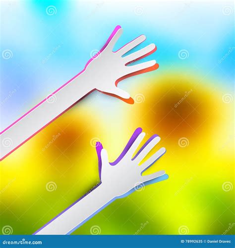 Vector Paper Cut Hands Stock Vector Illustration Of Person 78992635