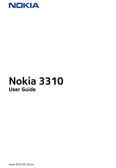 Nokia 3310 User Manual Pdf Download Manualslib