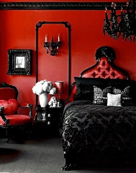 53 Stunning Gothic Bedroom Design And Decor Ideas 3 Red Bedroom Walls Bedroom Red Red Rooms