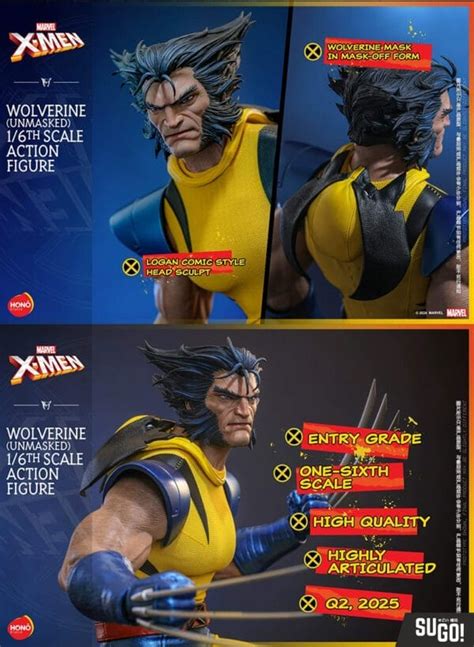 Hot Toys Hono Studio X Men Wolverine Unmasked Version HS06 1 6 Scale Action Figure Sugo Toys