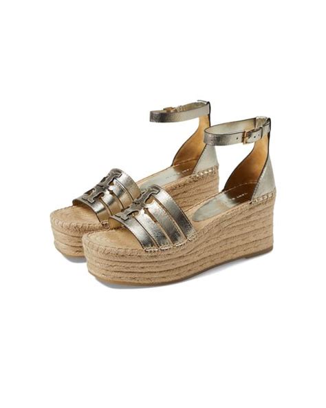 Tory Burch 80 Mm Ines Cage Wedge Espadrille In Brown Lyst