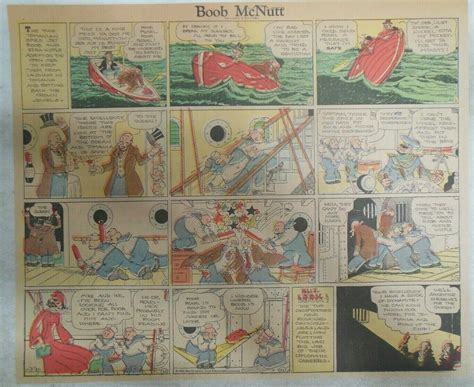Boob McNutt Sunday By Rube Goldberg From Size X Inch Comic Books Modern Age