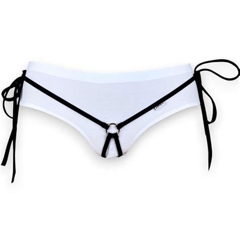 1021 Spandex Micro Thong Bikini Bottom With Adjustable Side Ties