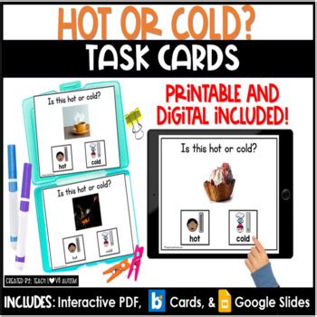 Hot And Cold Science Task Cards Boom Cards Teach Love Autism