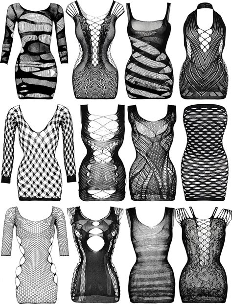 Waqn Pieces Women S Fishnet Lingerie Mesh Babydoll Bodysuit Lace