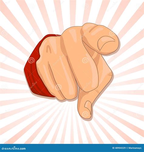 Finger Pointing Female Hand Cartoon Vector Cartoondealer