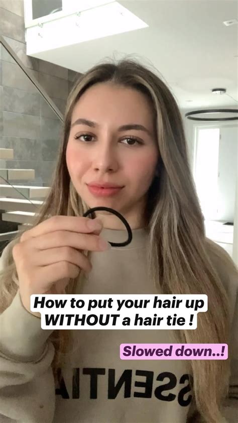 how to put your hair up with a hair tie