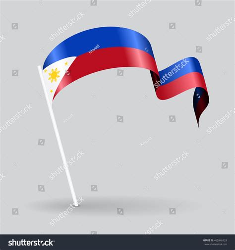Philippines Wavy Flag Vector Illustration 462846133 Shutterstock