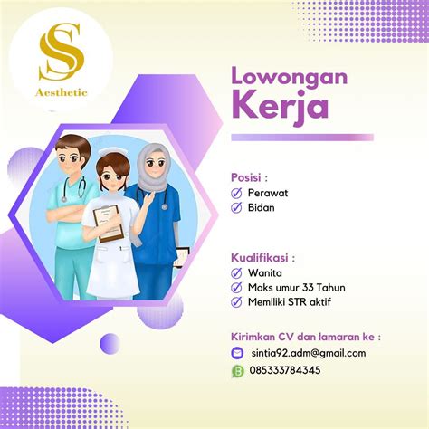 Lowongan Kerja Sebagai Perawat Dan Bidan Untuk Klinik Kecantikan Ss