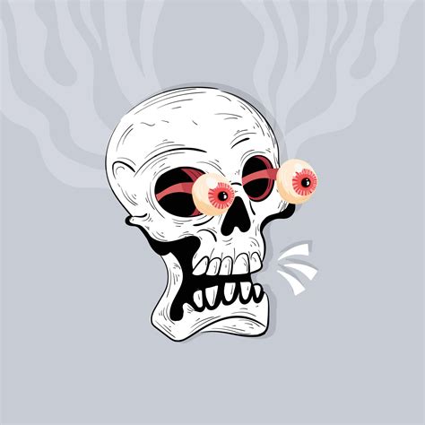Trendy Shocked Skull 21927004 Vector Art at Vecteezy