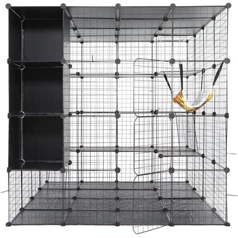 Cat Cage With Storage Cube Diy Indoor Catio Cat Enclosures Metal Cat