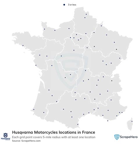 List of all Husqvarna Motorcycles dealer locations in France