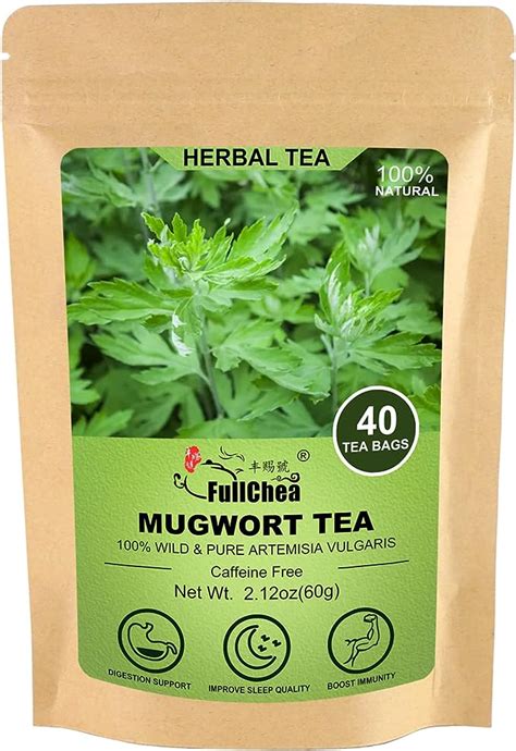 FullChea Mugwort Tea Bag 40 Teabags 1 5g Bag Natural Mugwort