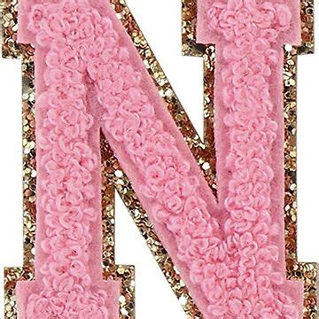 Preppy Pink Varsity Letter N Sticker For Sale By Ktp100 Redbubble