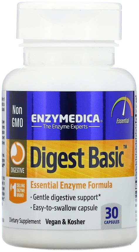 Купить Enzymedica пробиотик Digest Basic Essential Enzyme Formula 30 ...