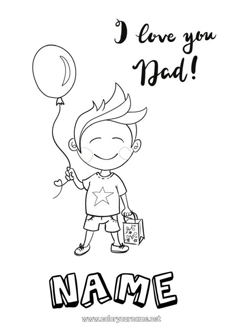 Coloring Page No95 Dad I Love You