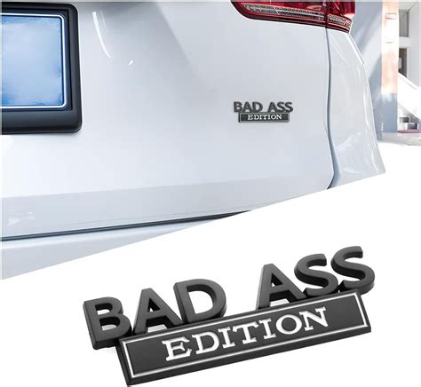 Car Bad Ass Edition Emblem D Fender Badge Decal Exterior Accessories