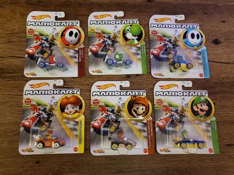 Hot Wheels Mario Kart Cars Lot Princess Daisy Tanooki Luigi Yoshi Shy Guy Picclick Ca