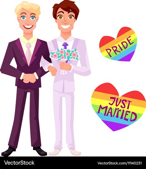 Gay Wedding Royalty Free Vector Image VectorStock
