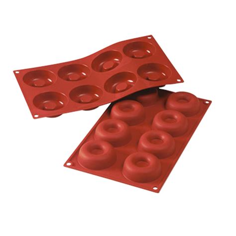 8 SAVARINS SILICONE MOULD Ø 65 MM H 21 MM Dekora