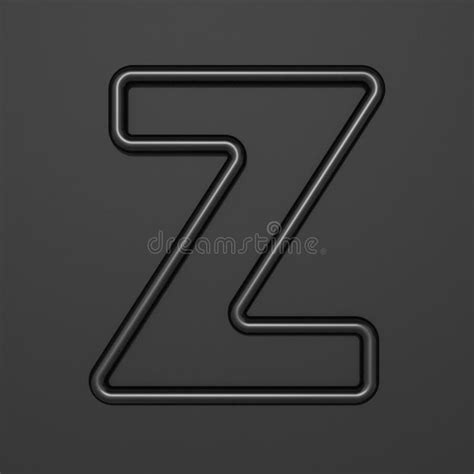 Black Outline Font Letter K 3d Stock Illustration Illustration Of