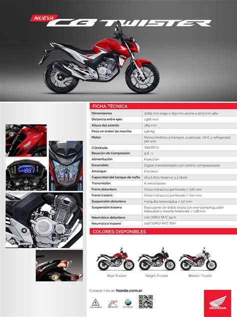 Twister 250 Ficha Técnica