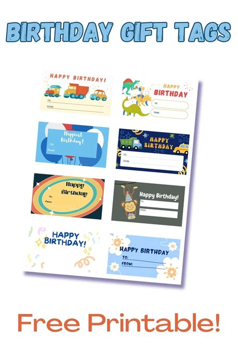 Birthday Gift Tag Printable – Mom vs the Boys