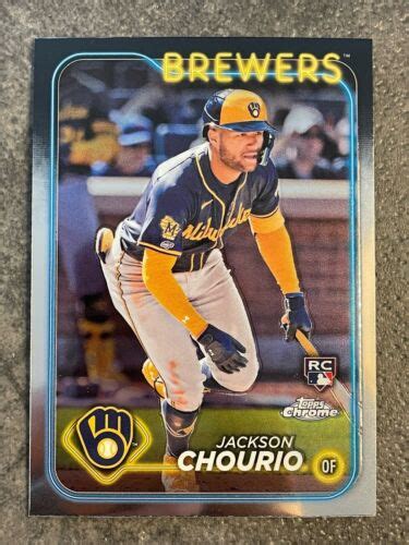 Topps Chrome Jackson Chourio Rookie Rc Base Card Milwaukee