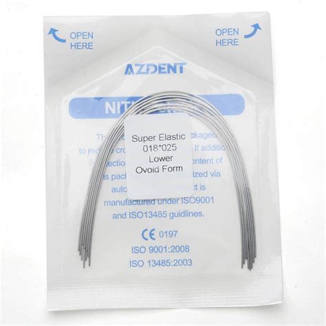 20Pqts Dental Ortodoncia Arco Super Elástico Niti Arco de Alambre