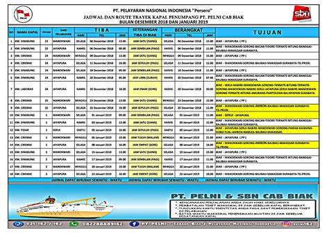 Jadwal Kapal Bulan Oktober 2019 Infotiket