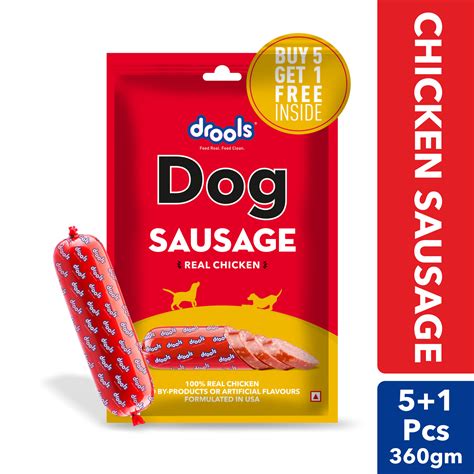 Buy Drools 100% Real Chicken Sausage Treat for Dogs online at