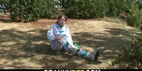 Guy Helps Injured Busty Hairy Pussy Granny Tnaflix