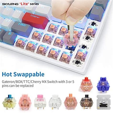 Skyloong Sk Full Size Gaming Keyboard Hot Swappable Usb Wired Mechanical Keyboard Rgb