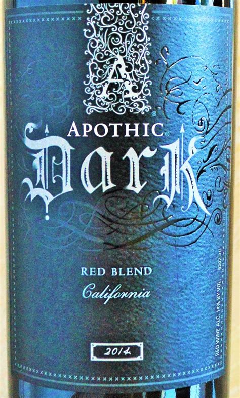 Apothic Dark Red Blend Review Archives The Fermented Fruit