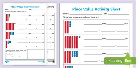 Place Value Activity Sheet Teacher Made Twinkl Worksheets Library