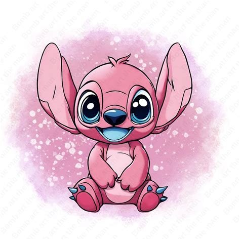 Cute Stitch Angel Clipart, Stitch Angel Png, Stitch Pink Clipart ...