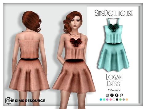 Logan Dress Sims Resource Halterneck Dress Sims