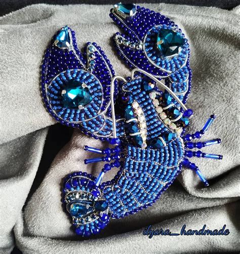 Брошь "Синий рак" —Размер броши 9*6,5 Стоимость 2600 р 🌸 Брошь ...