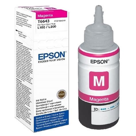 Epson T6643 Magenta Ink Bottle - Silver Line