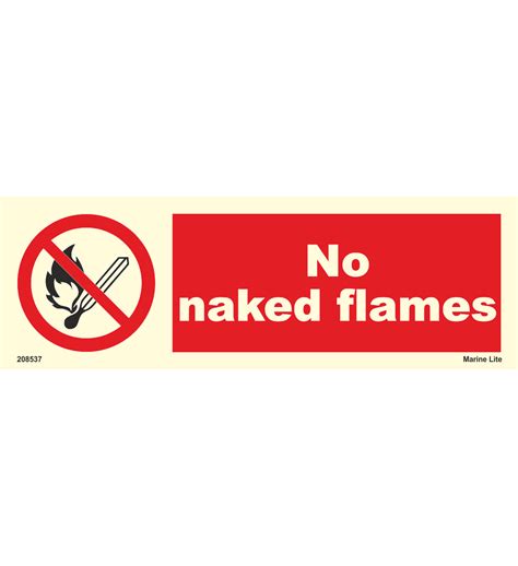 PSS Prohibition Signs No Naked Flames 208537