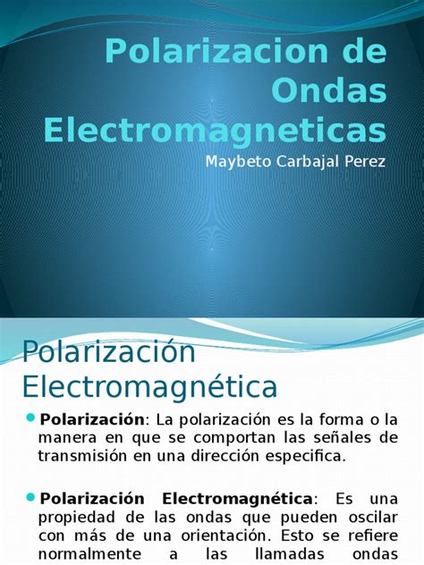 PDF Polarizacion De Ondas Electromagneticas PDFSLIDE NET