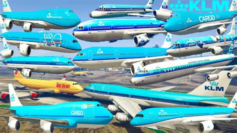 Gta V Every Klm Airplanes Biggest Los Santos Airport Best Extreme