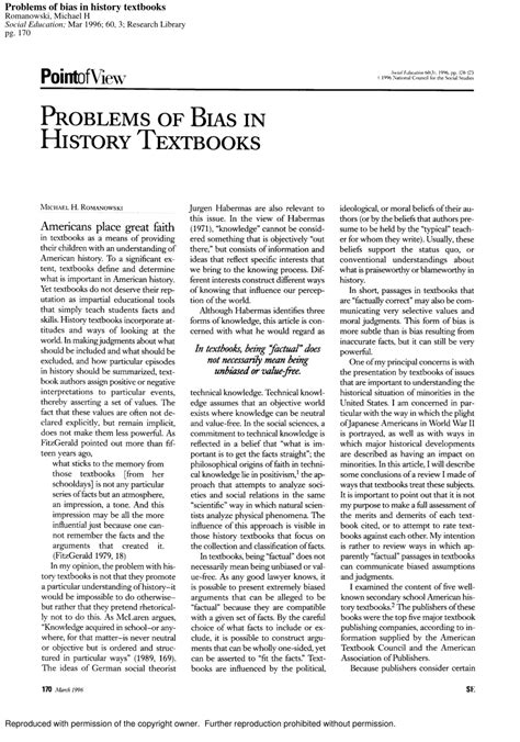 Bias In History Textbooks Examples
